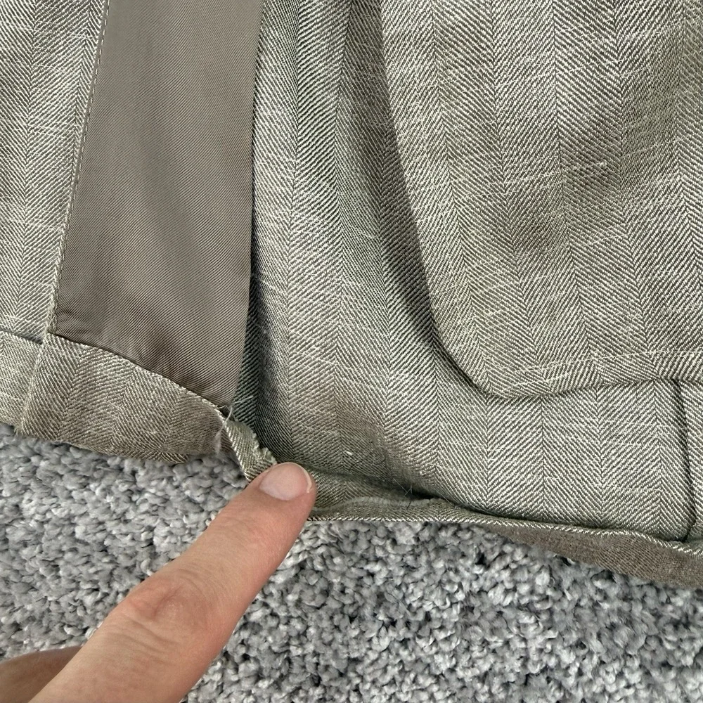 George Bass Loro Piana Blazer Men's 44R Summertime Wool Silk Linen 1/4 Lined